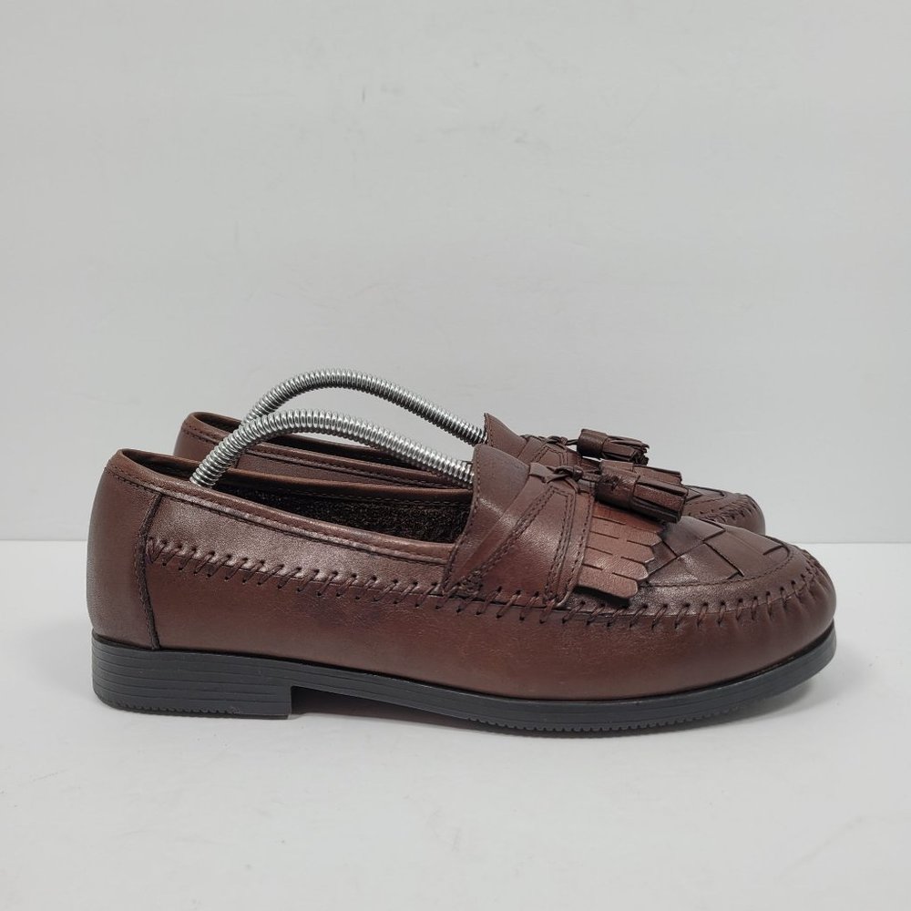 Giorgio Brutini Men's Brown Leather Loafers Slip On Shoes US Size 7.5M